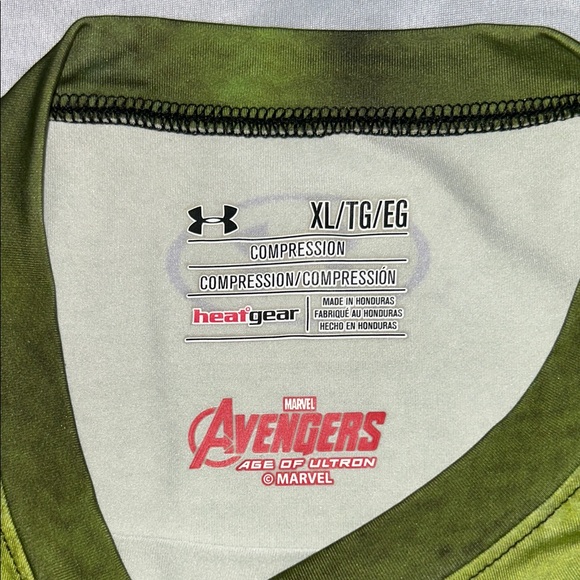 Under Armour Alter Ego Hulk Compression Shirt Avengers Age of Ultron XL - Picture 2 of 4